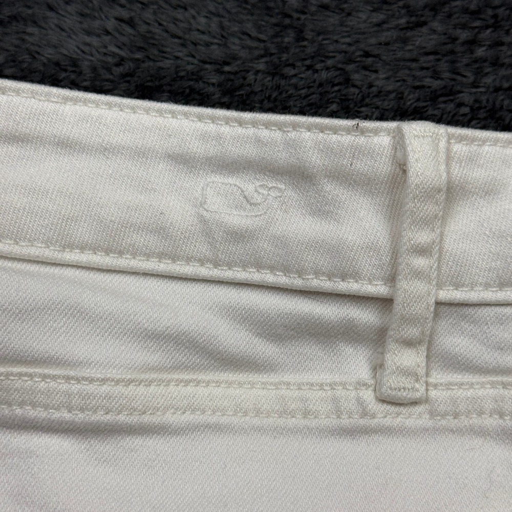 Vineyard Vines White Denim Skirt‎ Women's Size 10 Frayed Hem Casual - Picture 5 of 9